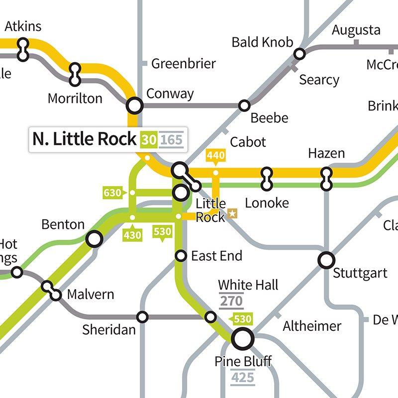 Highways Of The Usa Arkansas Transit Maps Store