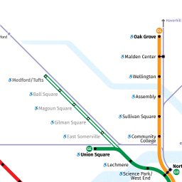 Fullscreen Zoomable Map: Boston Rapid Transit Diagram by Cameron Booth
