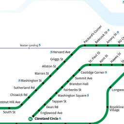 Fullscreen Zoomable Map: Boston Rapid Transit Diagram by Cameron Booth