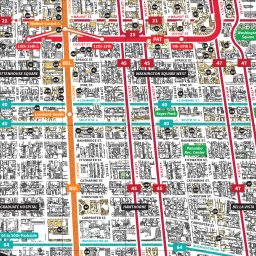 Fullscreen Zoomable Map: Philadelphia Center City Map by Marc Szarkowski