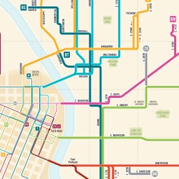 Fullscreen Zoomable Map: Electric Rail Of Portland, Oregon In 1915 By 