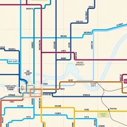 Fullscreen Zoomable Map:Electric Rail of Spokane in 1912 by Cameron Booth