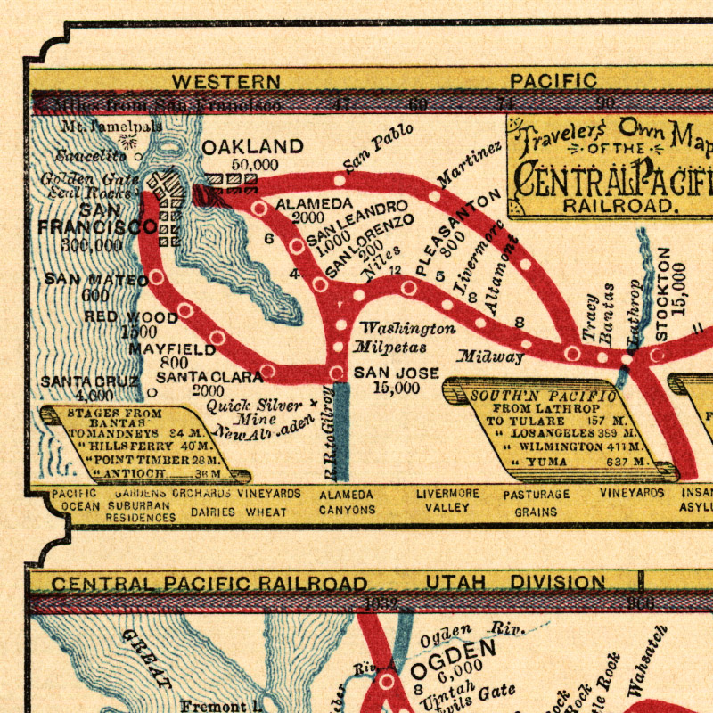 1897 Map of the Burlington Route – Transit Maps Store