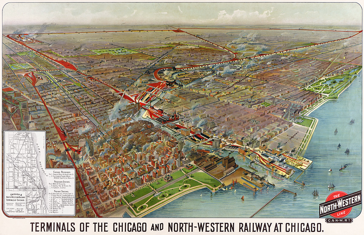 Chicago Northwestern Railroad Map 1902 Terminals Of The Chicago & Northwestern Railway – Transit Maps Store