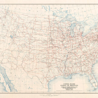 1950 U.S. Highway System Map – Transit Maps Store