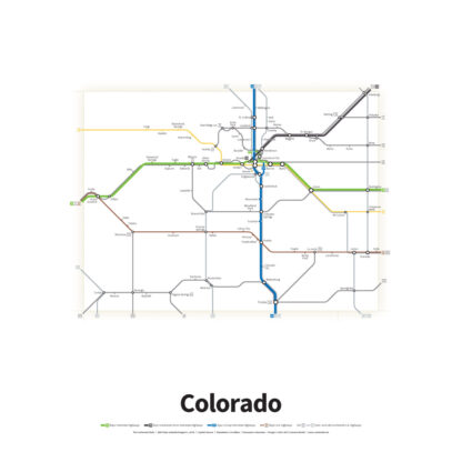Highways of the USA – Colorado – Transit Maps Store