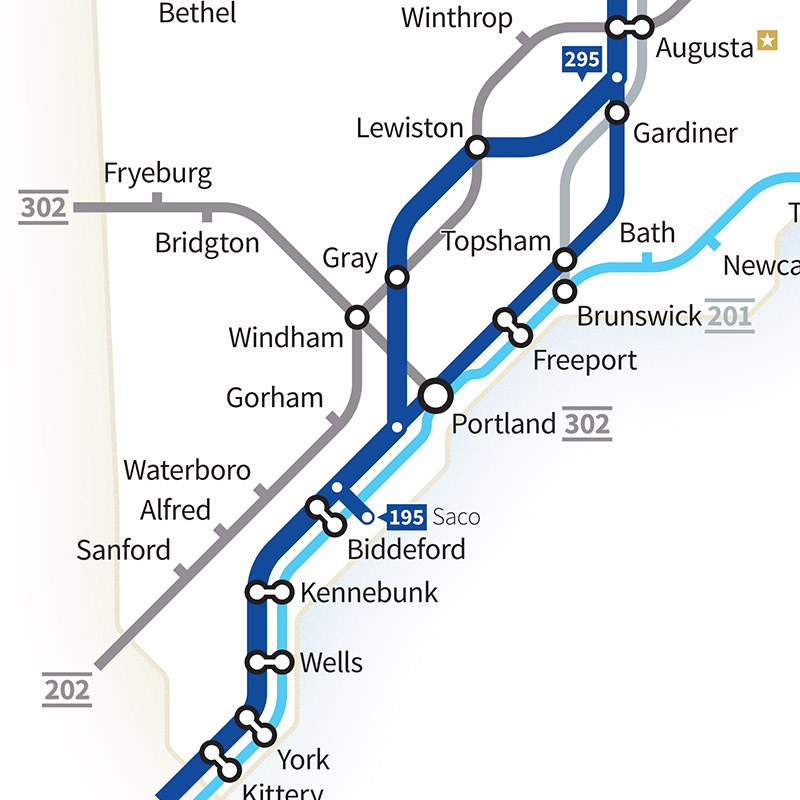 Highways Of The USA Maine Transit Maps Store   Highways Maine 02 