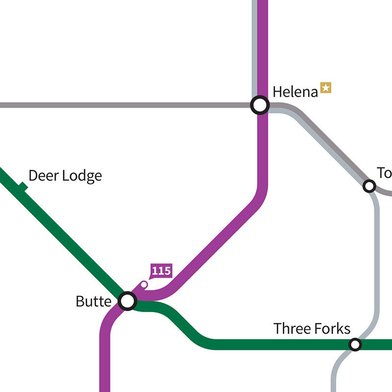 Highways of the USA – Montana – Transit Maps Store