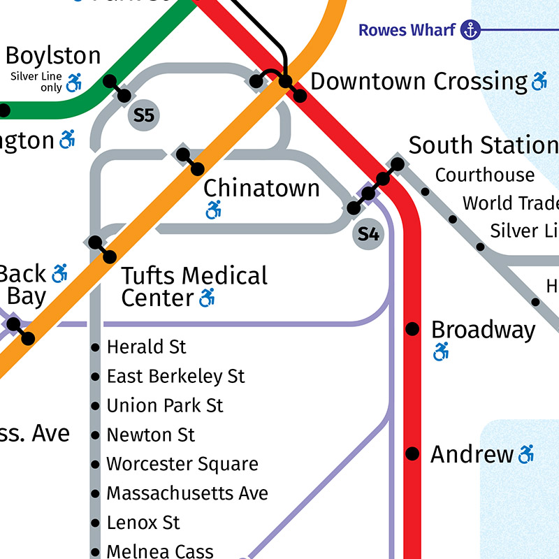 Boston Rapid Transit Map – Transit Maps Store