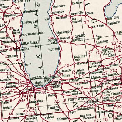 1950 U S Highway System Map Transit Maps Store   1950 USHighways 02 416x416 