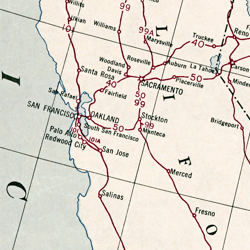 1950 U S Highway System Map Transit Maps Store   1950 USHighways 03 