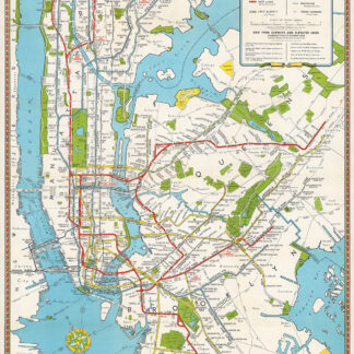 New York Elevated Railway Map 1946 Map Of New York Subways & Elevated Lines – Transit Maps Store