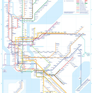 New York Subway Map In The Style Of The London Underground Map Transit Maps Store