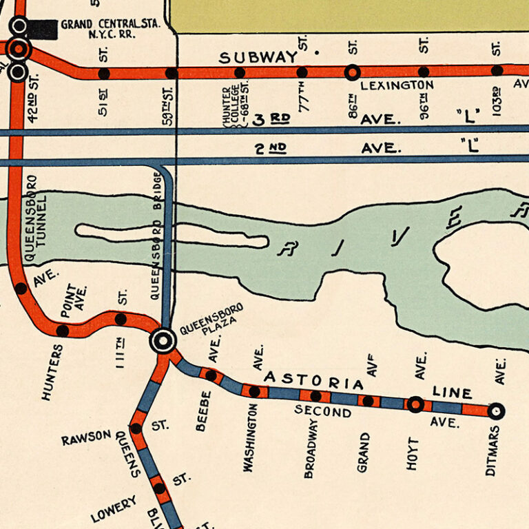 New York – Routes of the IRT, 1918 – Transit Maps Store