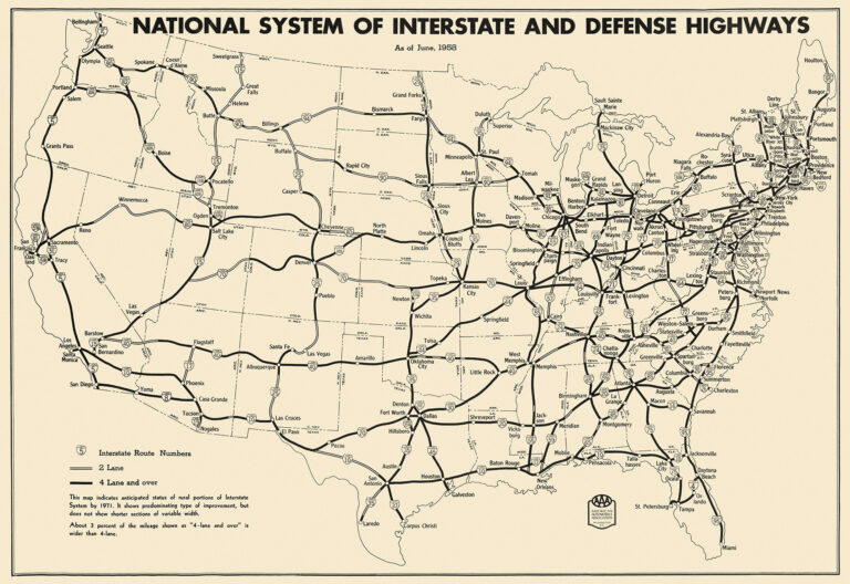 Interstate Highways of the U.S., 1958 – Transit Maps Store