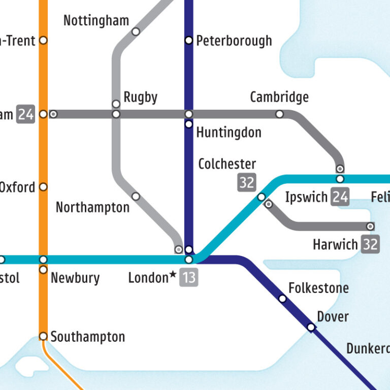 International E-Road Network as a Subway Diagram – Transit Maps Store