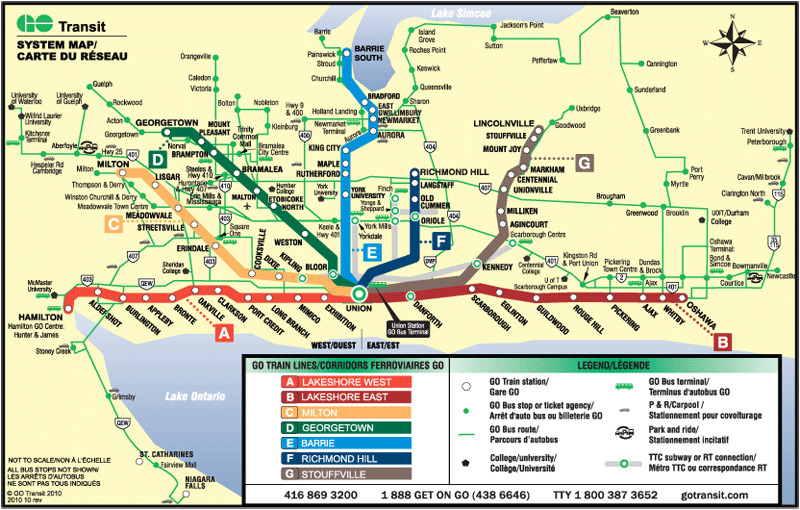 Transit Maps: Official Map: Go Transit System Map, Southern Ontario, Canada