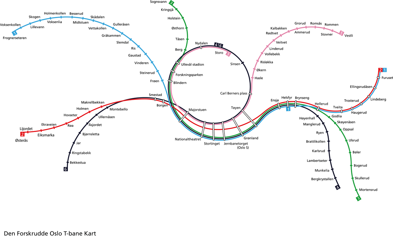 Метро в осло схема