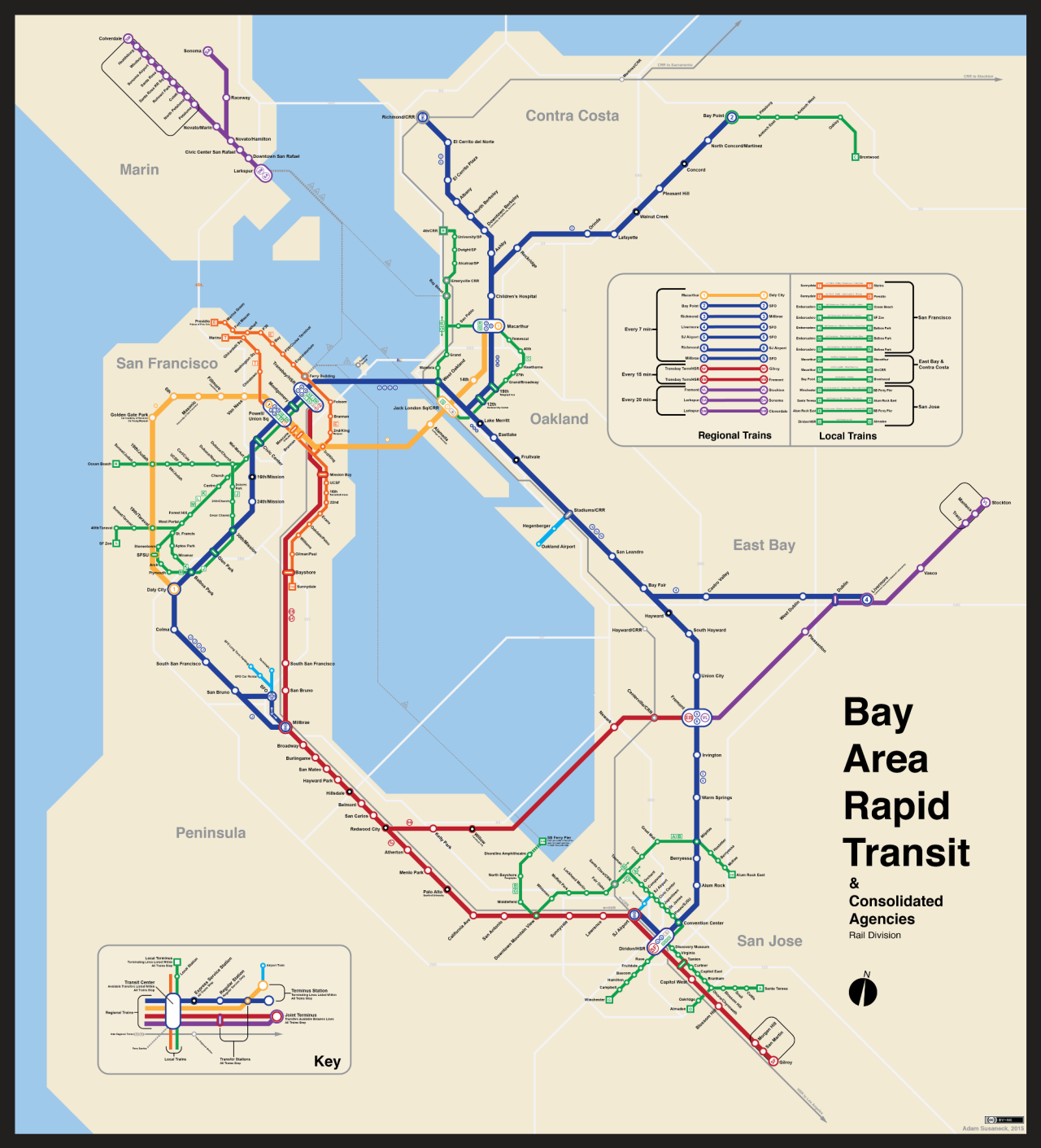 Transit Maps: Future Fantasy Map: Consolidated Bay Area Rapid Transit ...