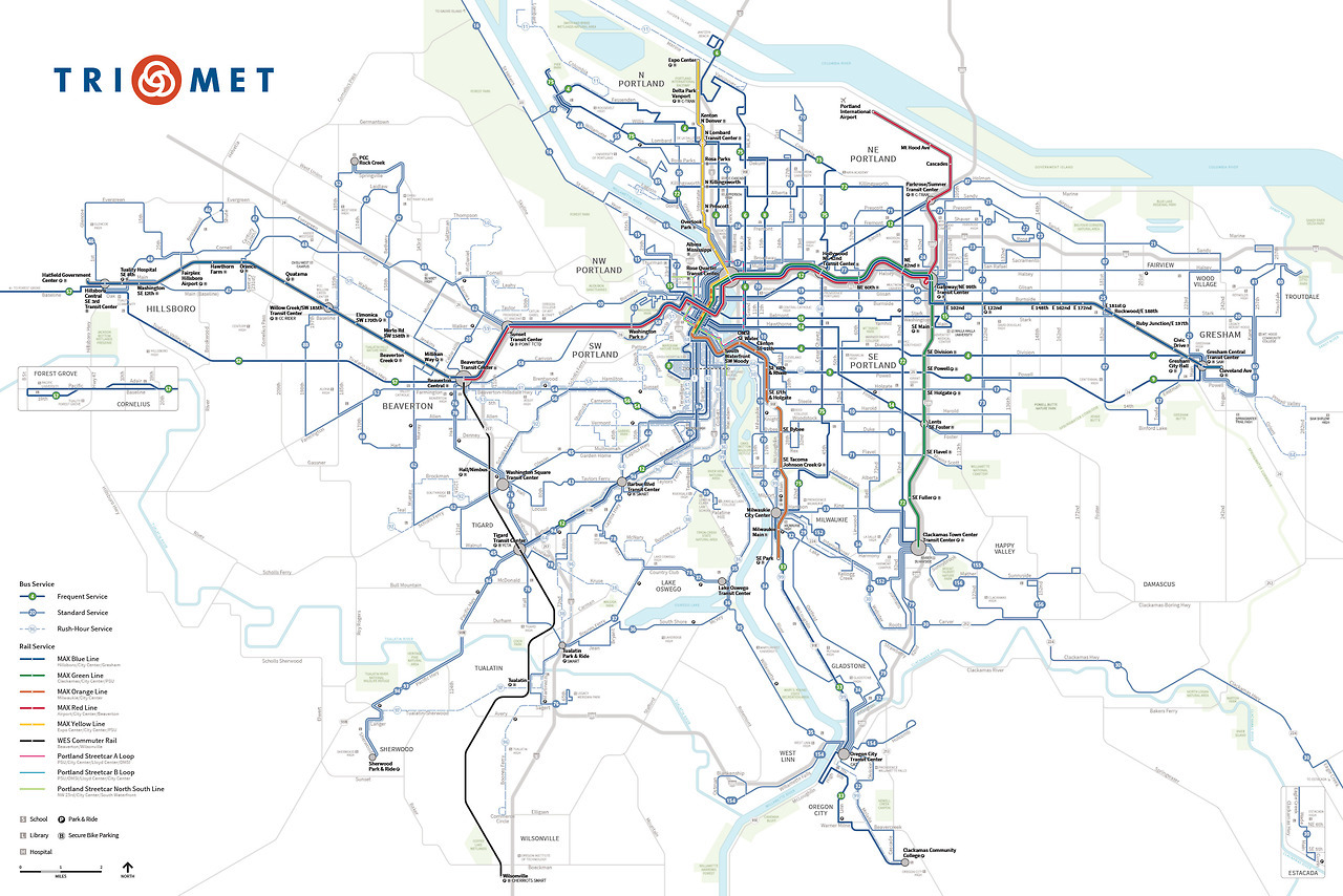 Transit Maps: Submission – New Official Map: TriMet System Map ...