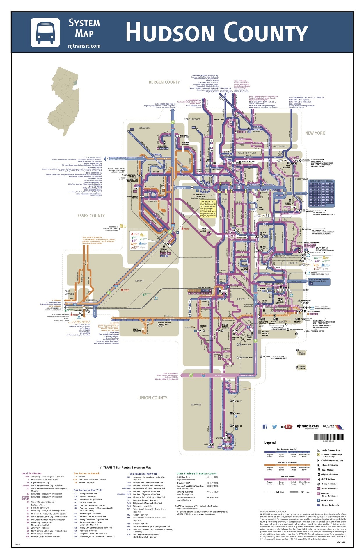 Transit Maps: Submission – Official Map: Map Of NJ Transit Bus Services ...