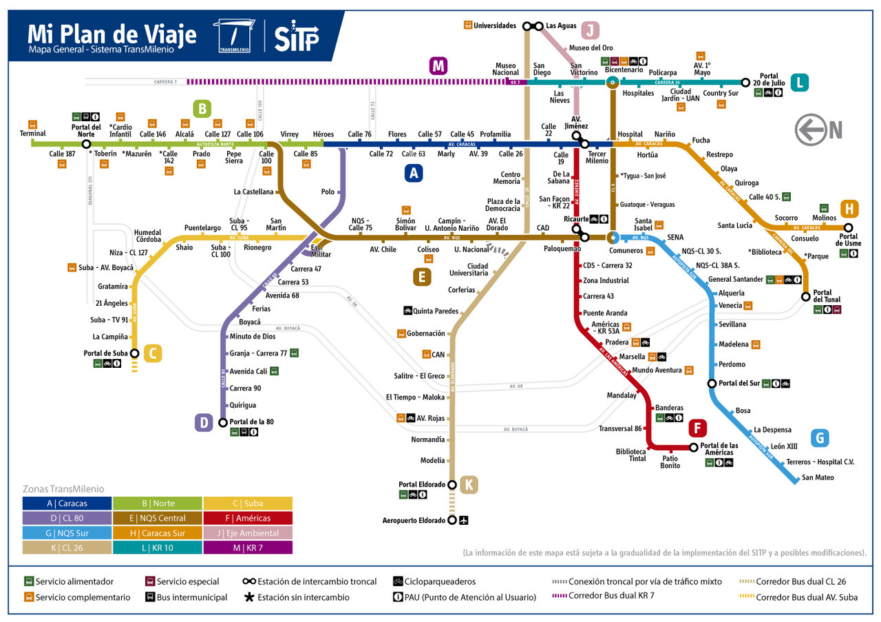 Transit Maps: Submission – Official Map: Transmilenio BRT, Bogota, Colombia