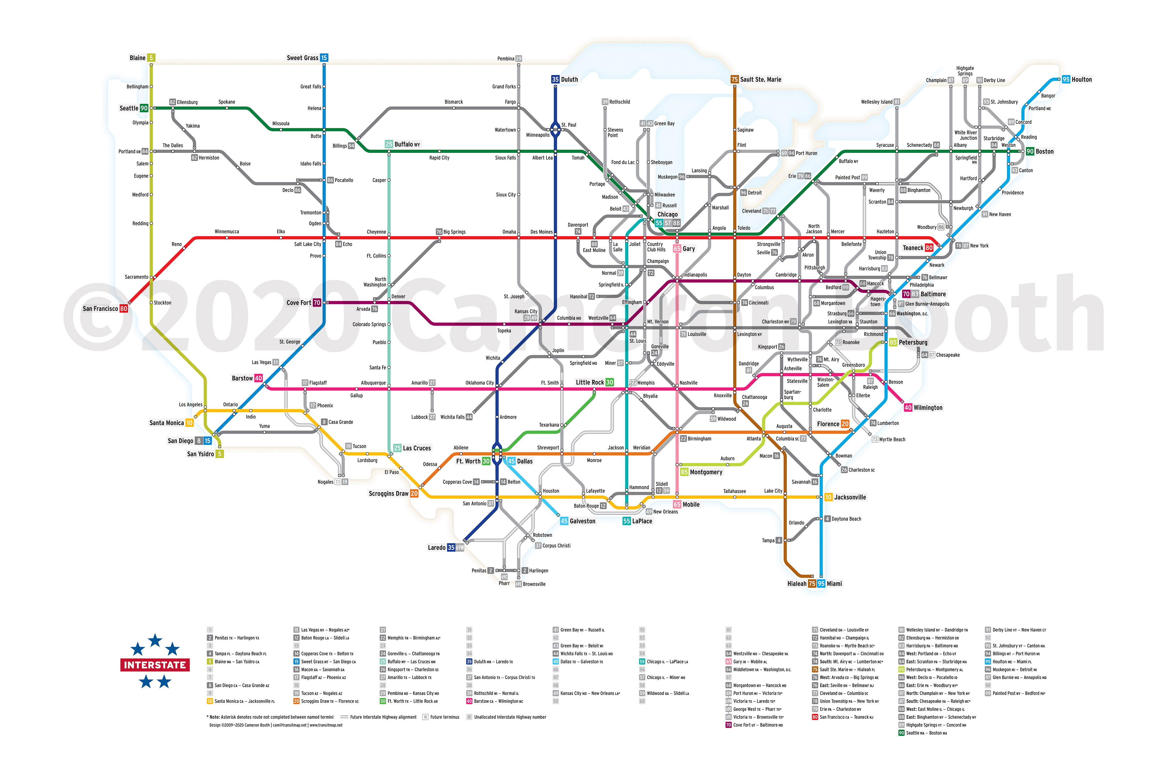 Us Interstate And Highway Map Us Interstates As A Subway Map New Hot Sex Picture 6348
