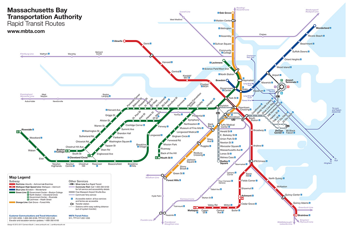 Transit Maps: Project: Boston MBTA Map Redesign