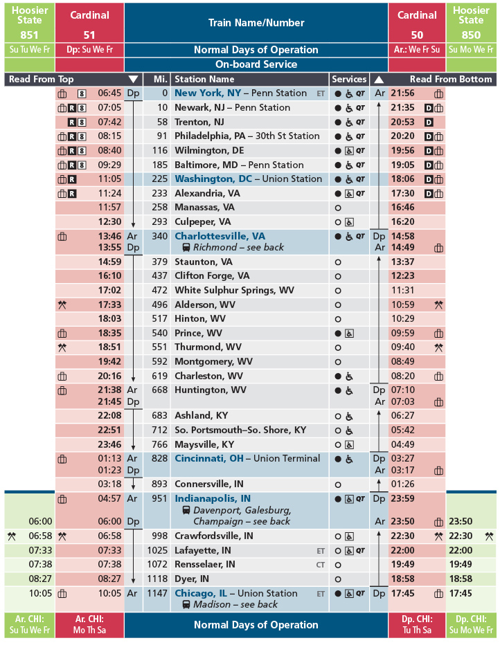 Transit Maps: Quick Project: Amtrak Timetable Redesign