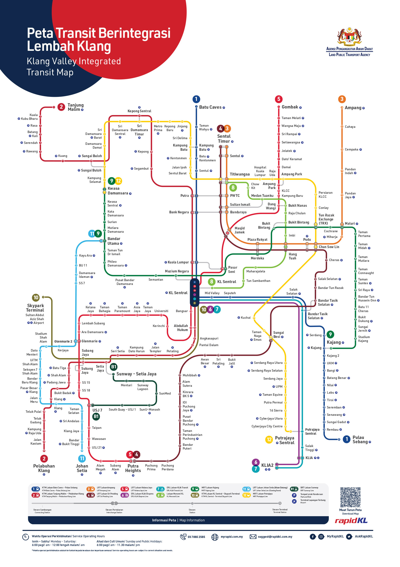 Transit Maps: Official Map: Klang Valley Integrated Transit System