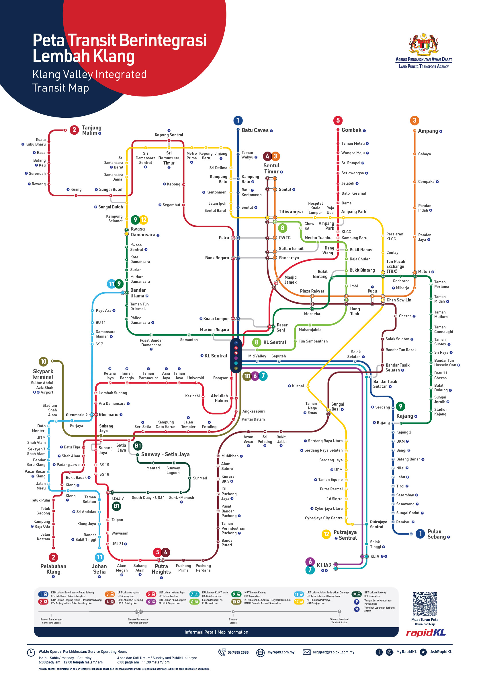 Mrt Route Map Malaysia Klang Valley Integrated Transit Map Peta My   Klang Valley 2021 