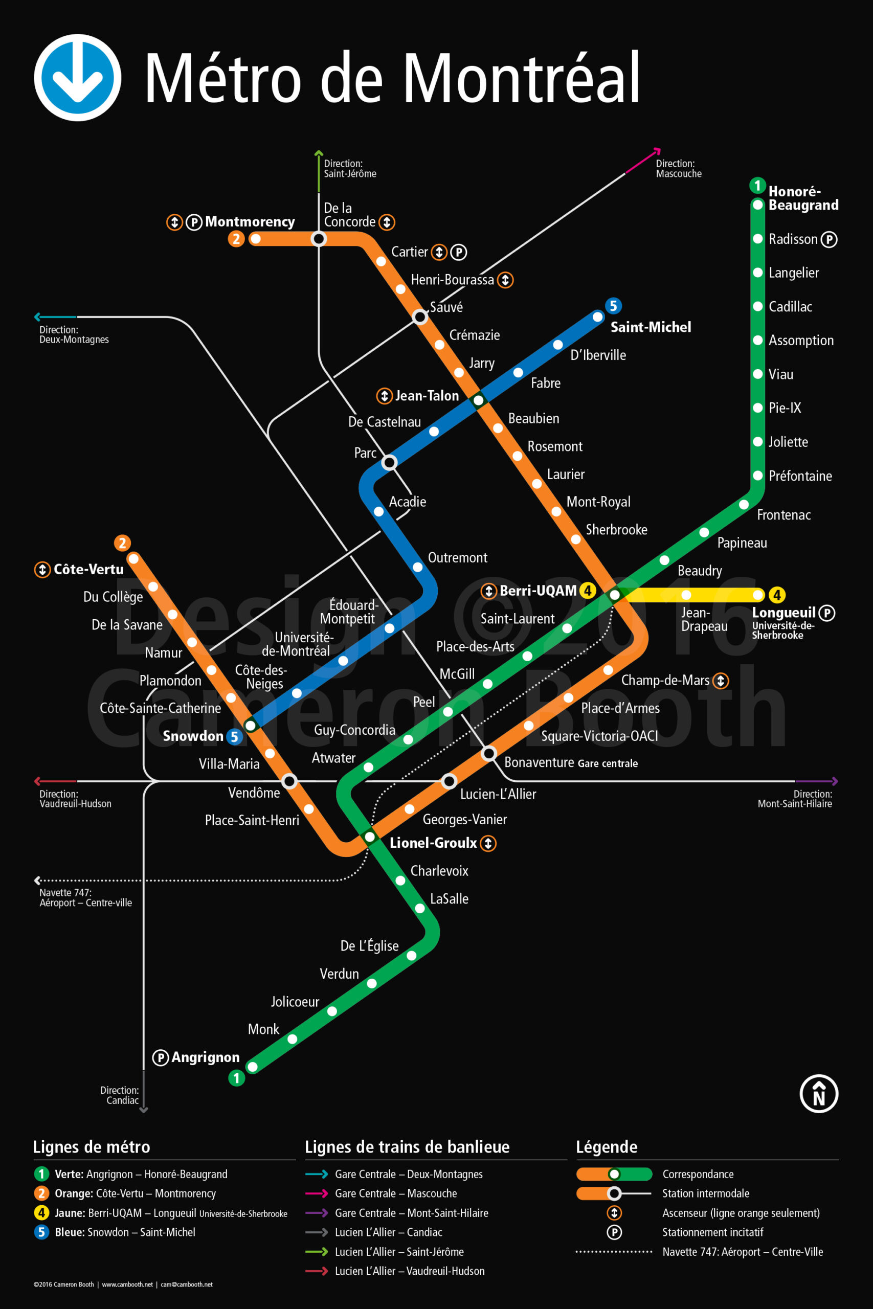 Green Line Metro Montreal Map